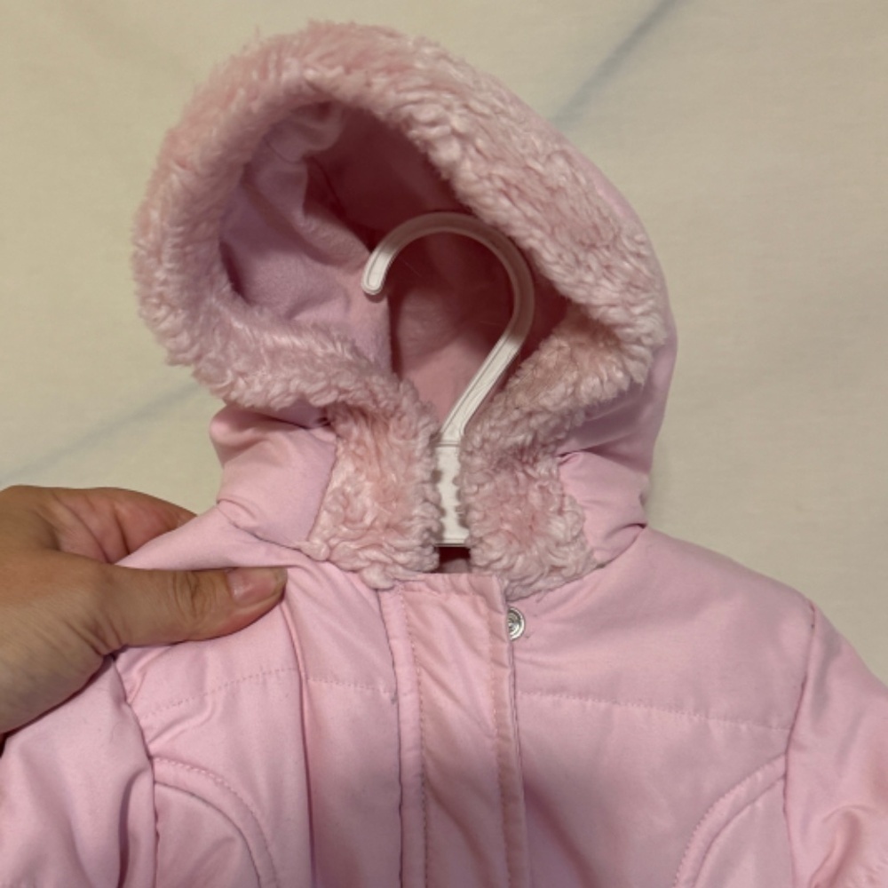 First Impressions Infant Pink Hooded Snowsuit Size 6-9 Months - Picture 4 of 6
